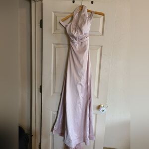 Sequin hearts rose blush pink long elegant classy prom party dress gown size 3